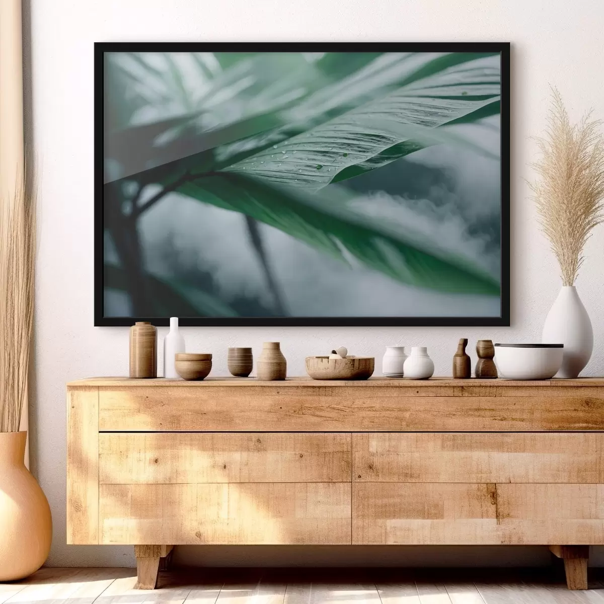 Plakāts Minimālisma kompozīcija no terakotas gredzeniem un ģeometrijas f44902