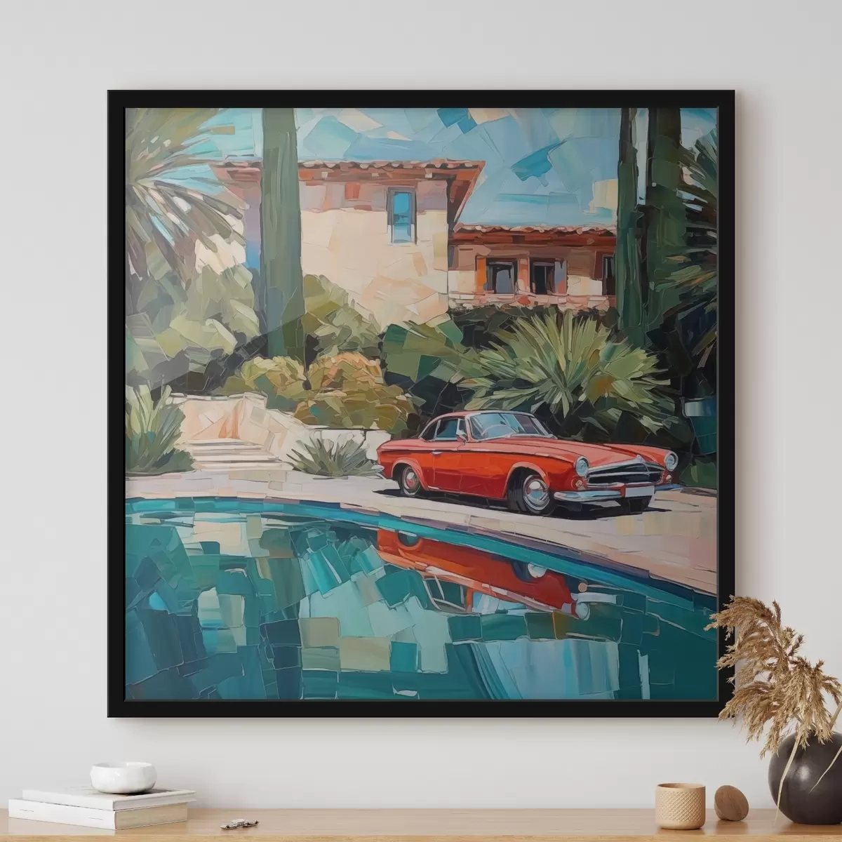 Plakāts Automašīna pie villas f44822