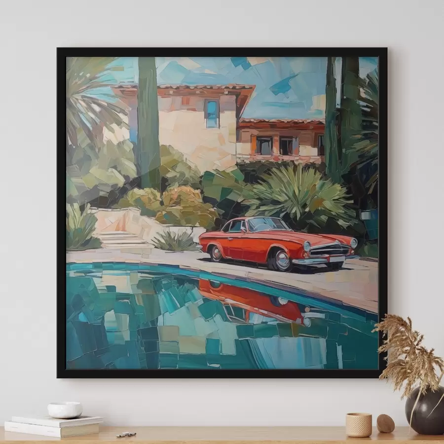 Fototapetes Automašīna pie villas f44822