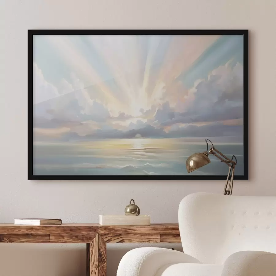 Fototapetes Rītausma virs jūras f44823