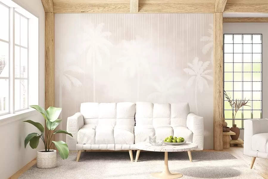 Fototapetes Migla ar palmām w04180v2