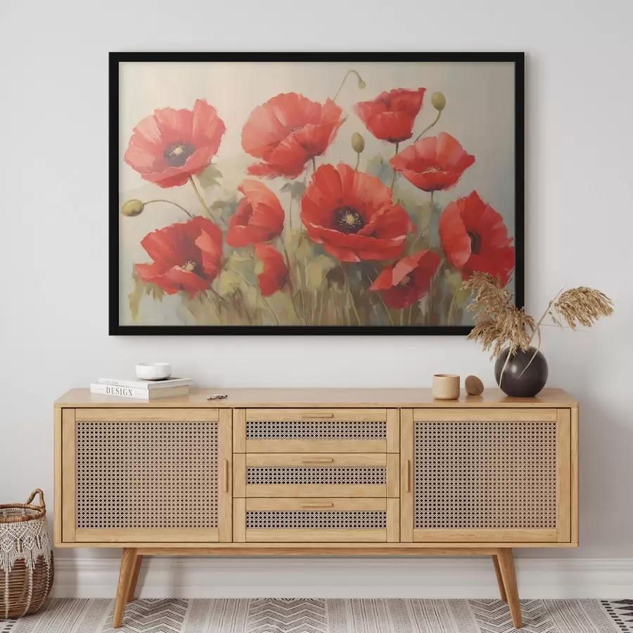 Fototapetes Sarkanās magones f44905