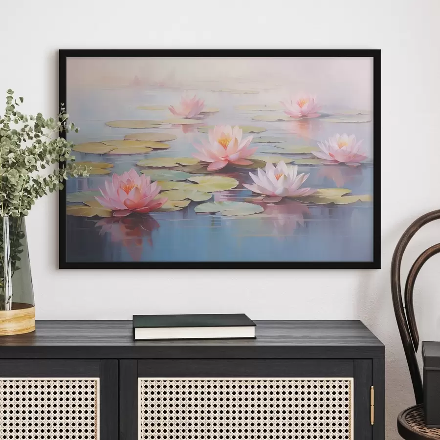 Glezna Lotusi uz ūdens f44909