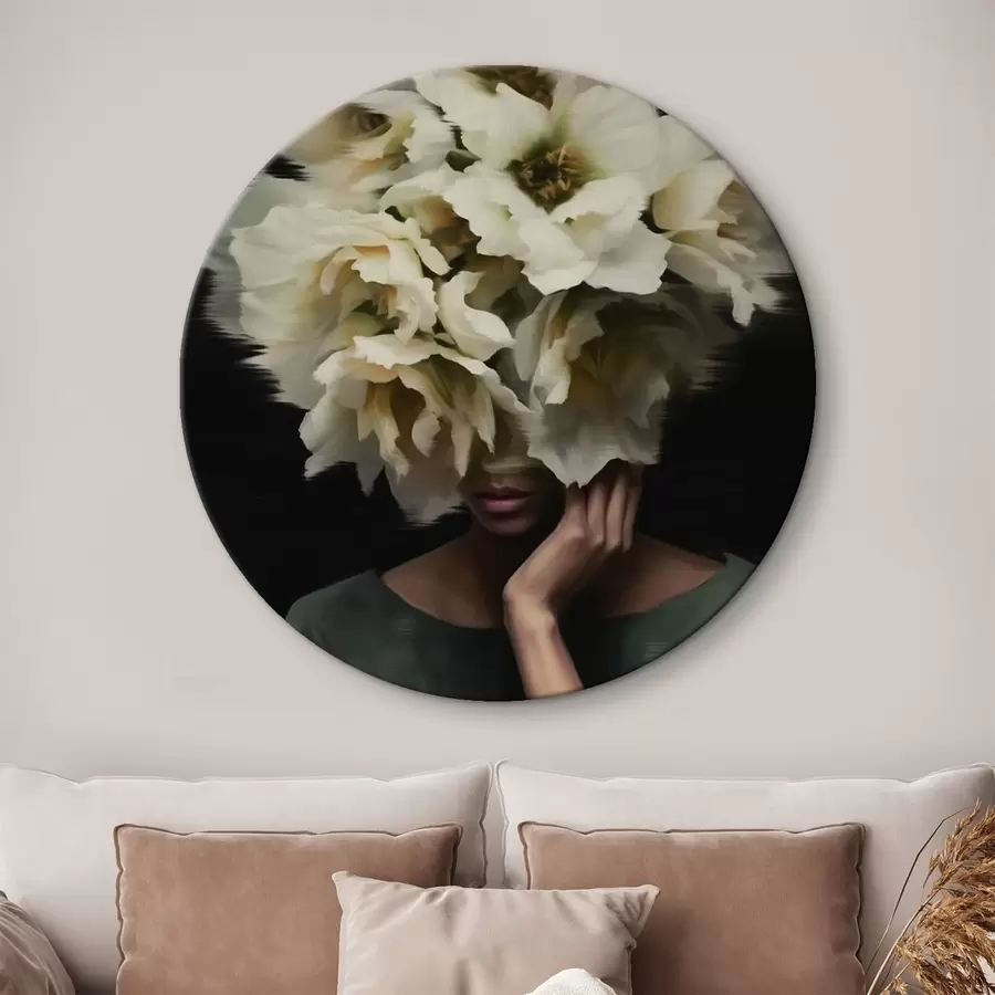 Glezna Sieviete ar ziediem r44911