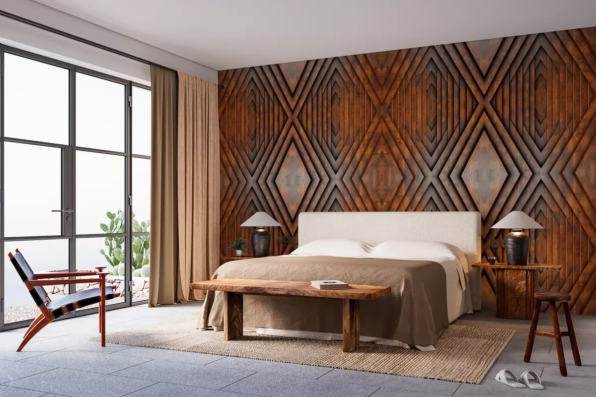 Fototapetes koka paneļu imitācija w04168v1