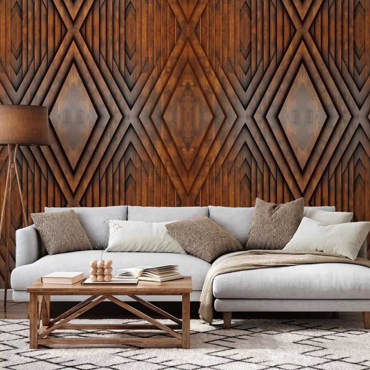 Fototapetes koka paneļu imitācija w04168v1