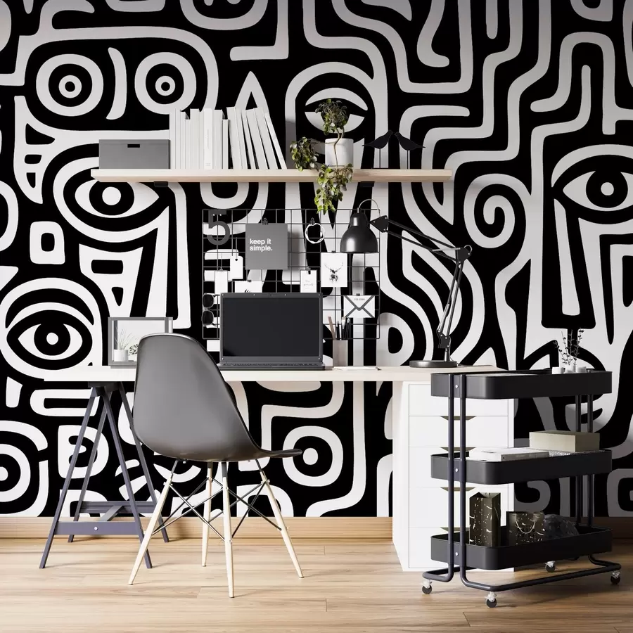 Fototapetes Stilizētas sejas detaļas w04186