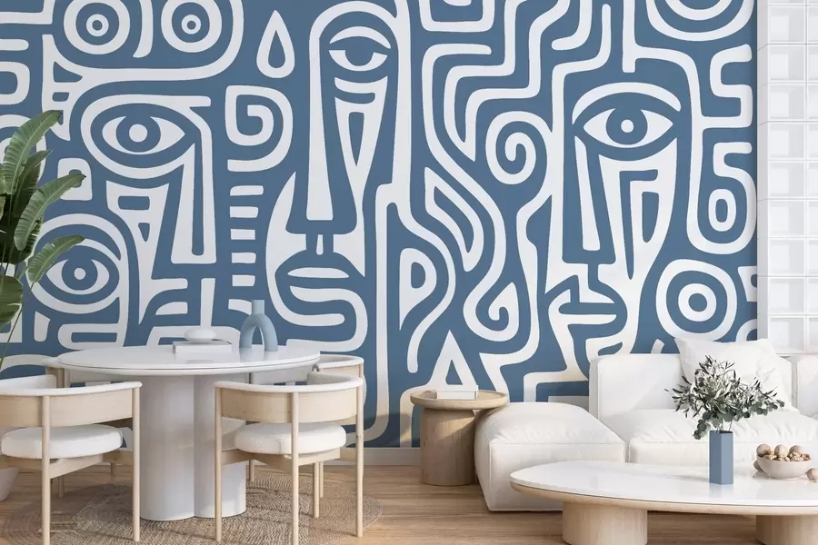 Fototapetes Stilizētas sejas detaļas w04186v1