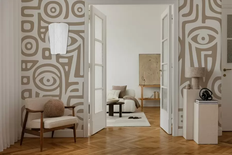 Fototapetes Stilizētas sejas detaļas w04186v2