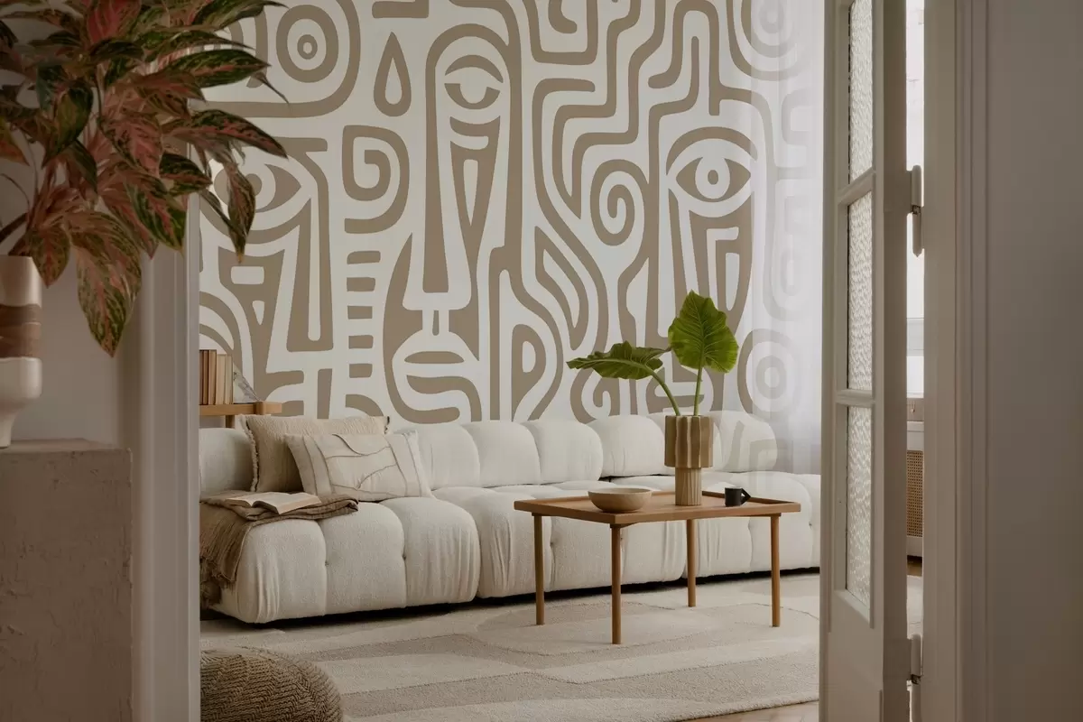 Fototapetes Stilizētas sejas detaļas w04186v2