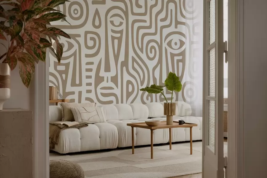 Fototapetes Stilizētas sejas detaļas w04186v2