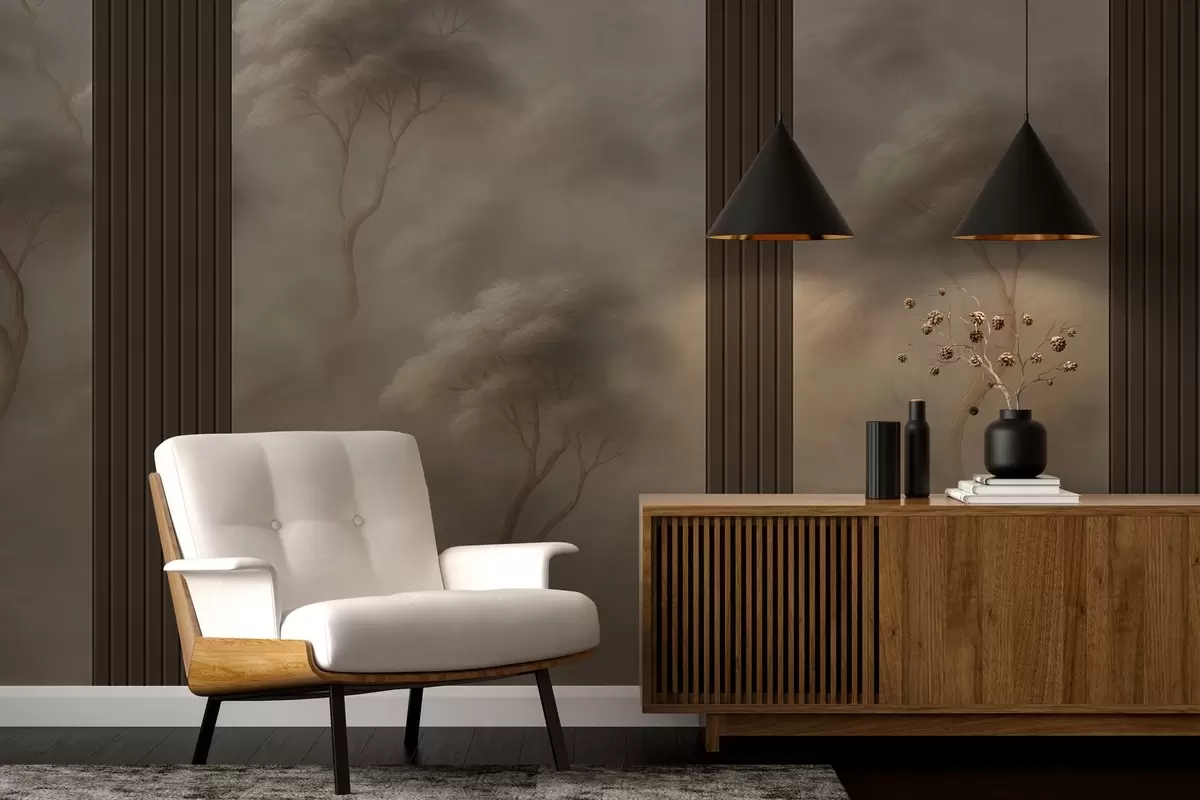 Fototapetes Mežs satiek paneļu mākslu w04187