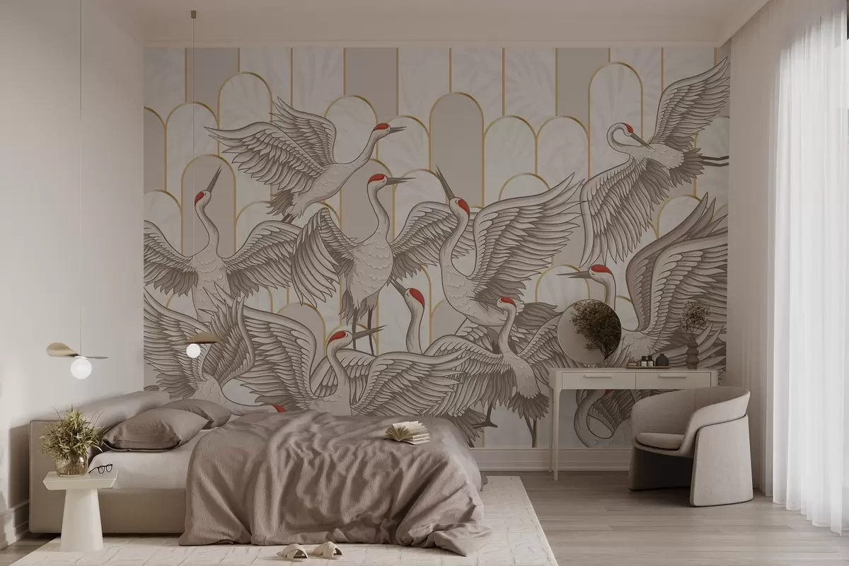 Fototapetes Putni un vintage arkas w04193