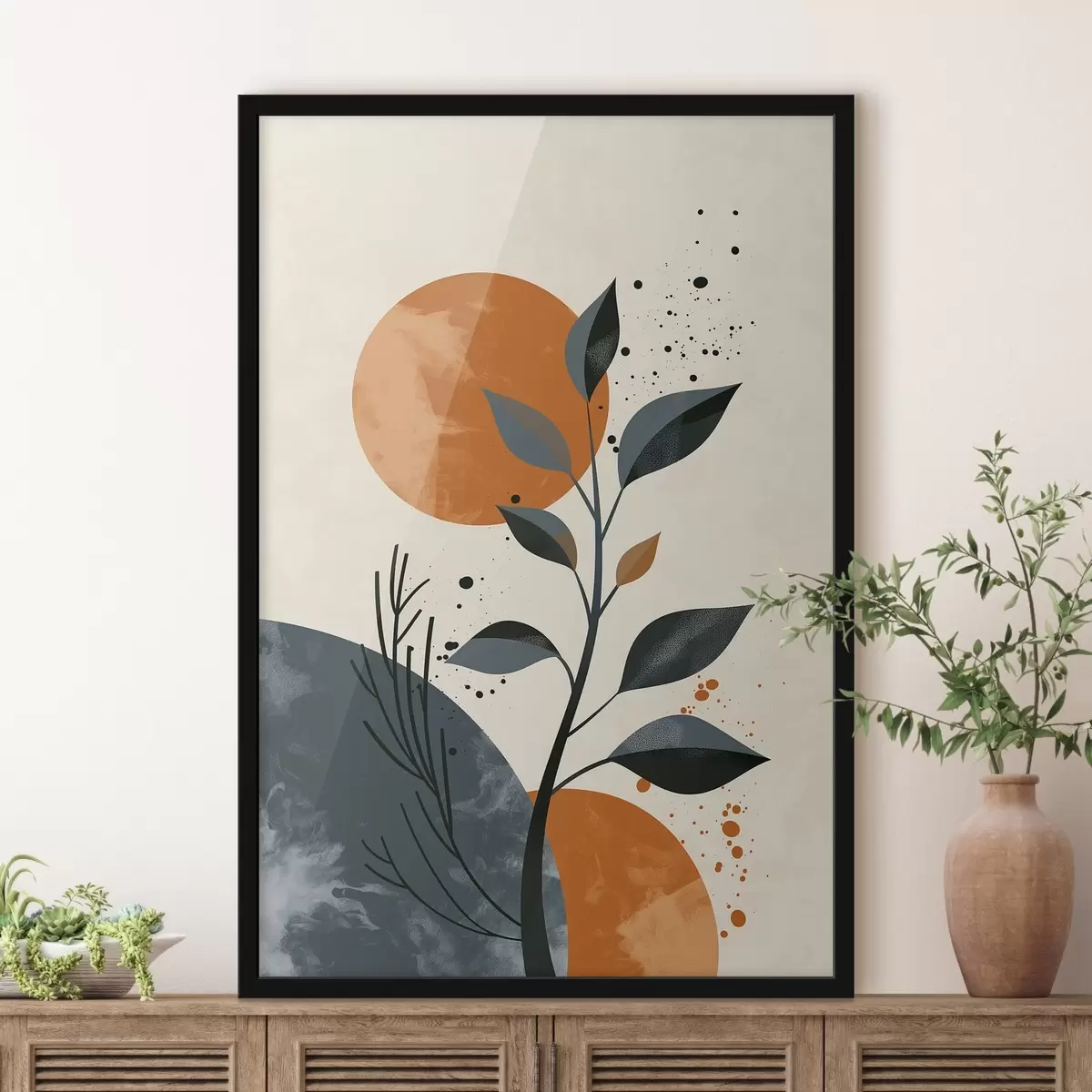 Plakāts Saule un lapas f44959