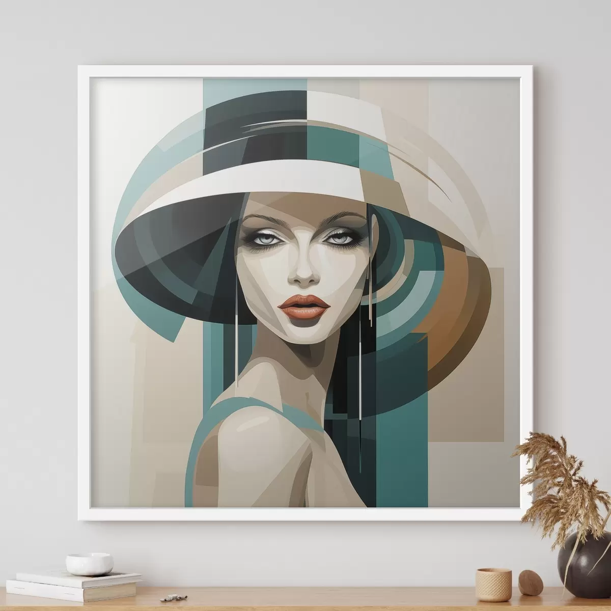 Plakāts Meitene cepurē f44972