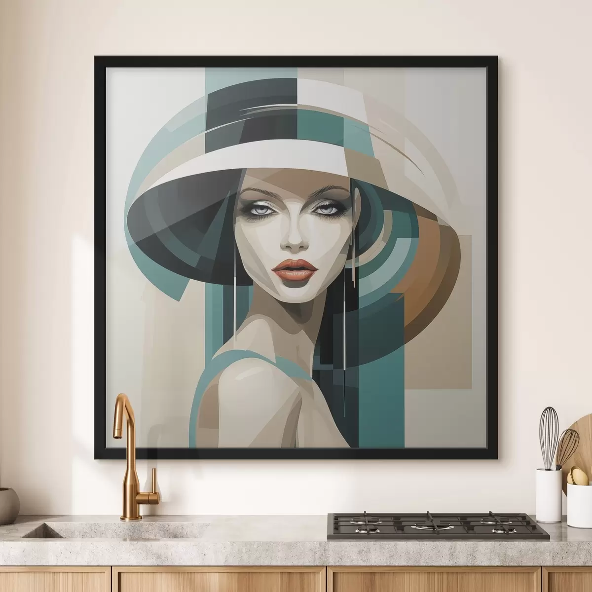 Plakāts Meitene cepurē f44972