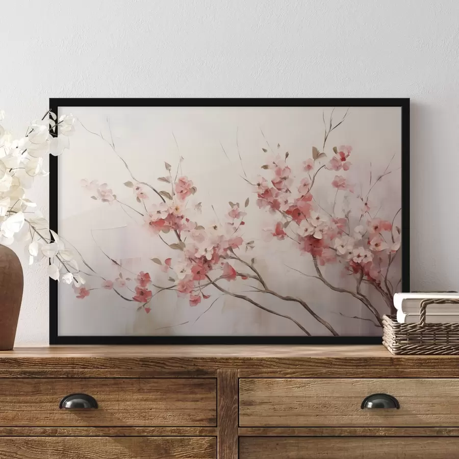 Fototapetes Ķiršu ziedi akvareļu stilā f44941