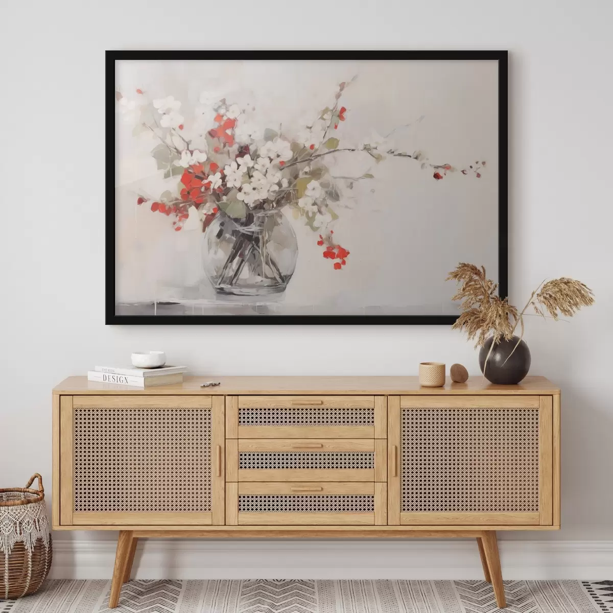 Plakāts Delikāta ziedu kompozīcija akvareļu stilā f44948