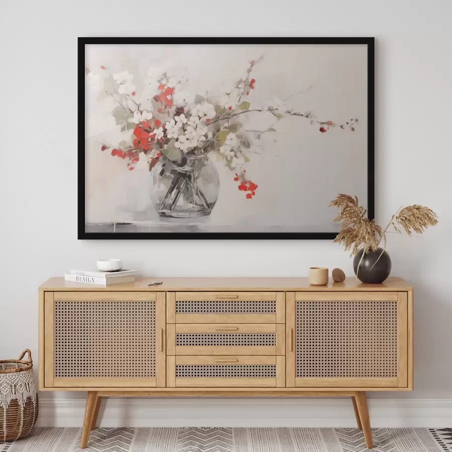 Fototapetes Delikāta ziedu kompozīcija akvareļu stilā f44948