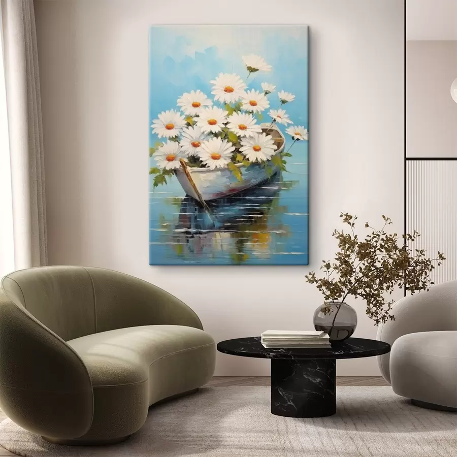 Glezna Margrietiņas laivā uz ūdens s44987