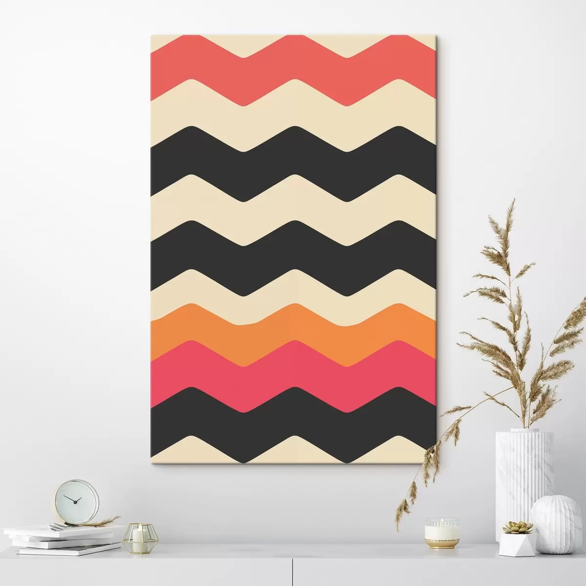 Glezna Ģeometrisks raksts ar viļņotām svītrām s45004