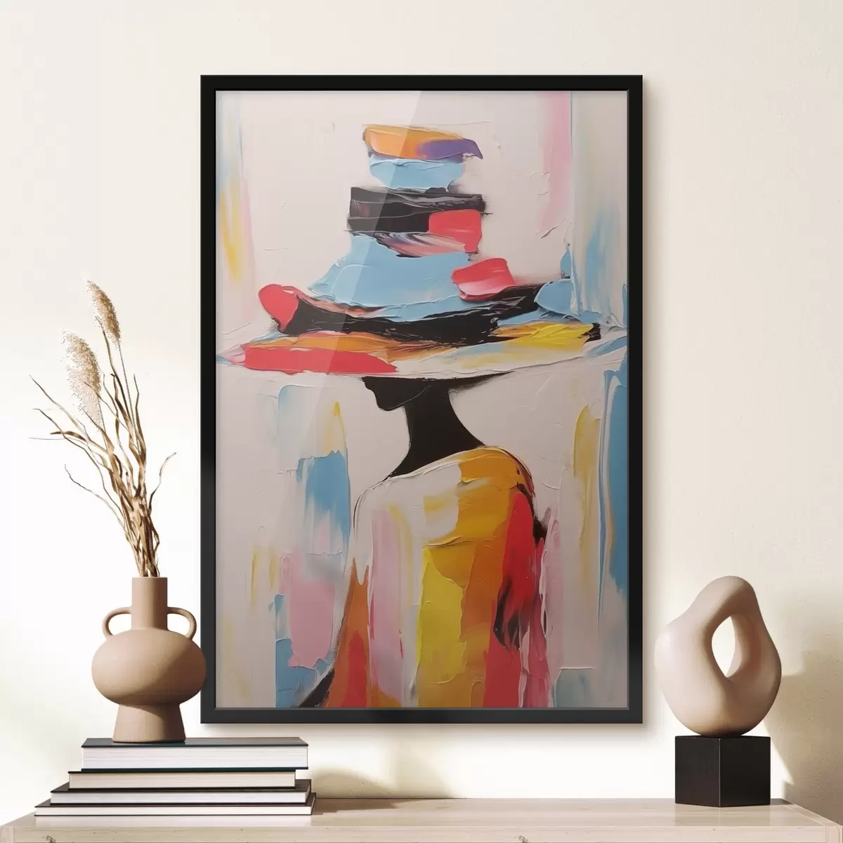 Plakāts Sieviete ar platu cepuri f44994