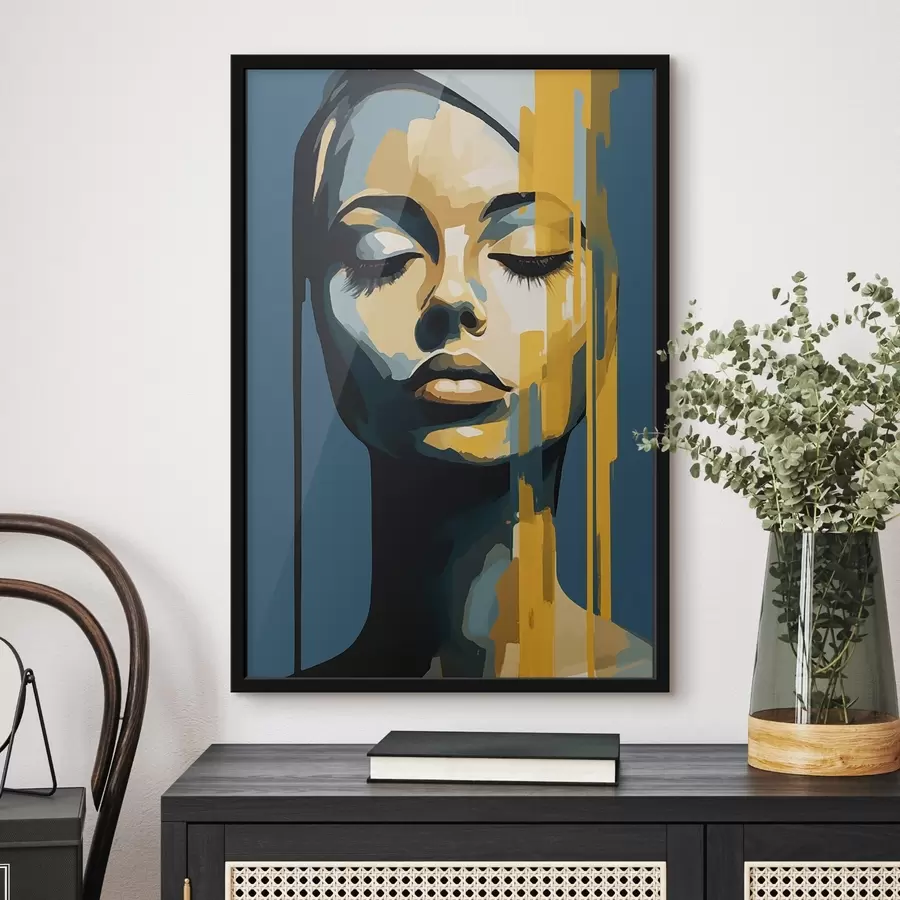 Fototapetes Sievietes portrets ar aizvērtām acīm f45007