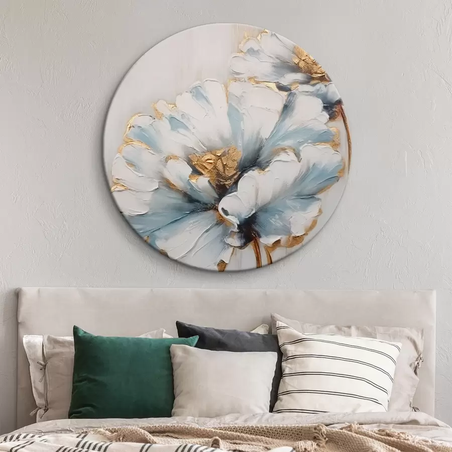 Glezna Zili un balti ziedi r44989