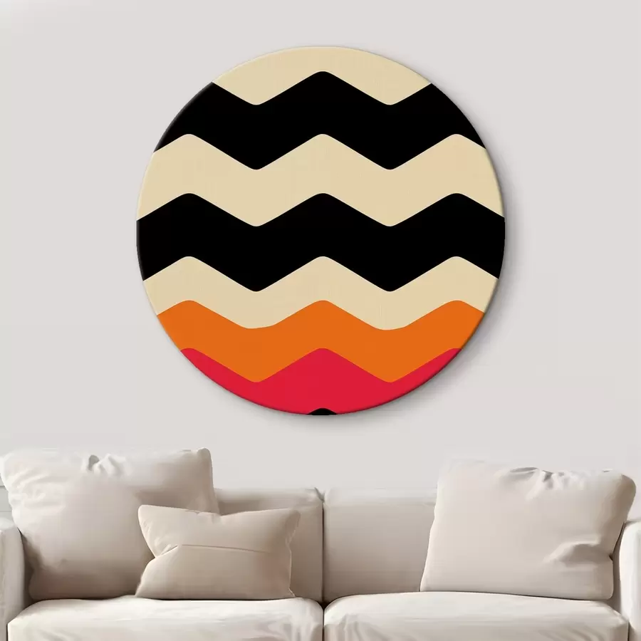 Glezna Ģeometrisks raksts ar viļņotām svītrām r45004