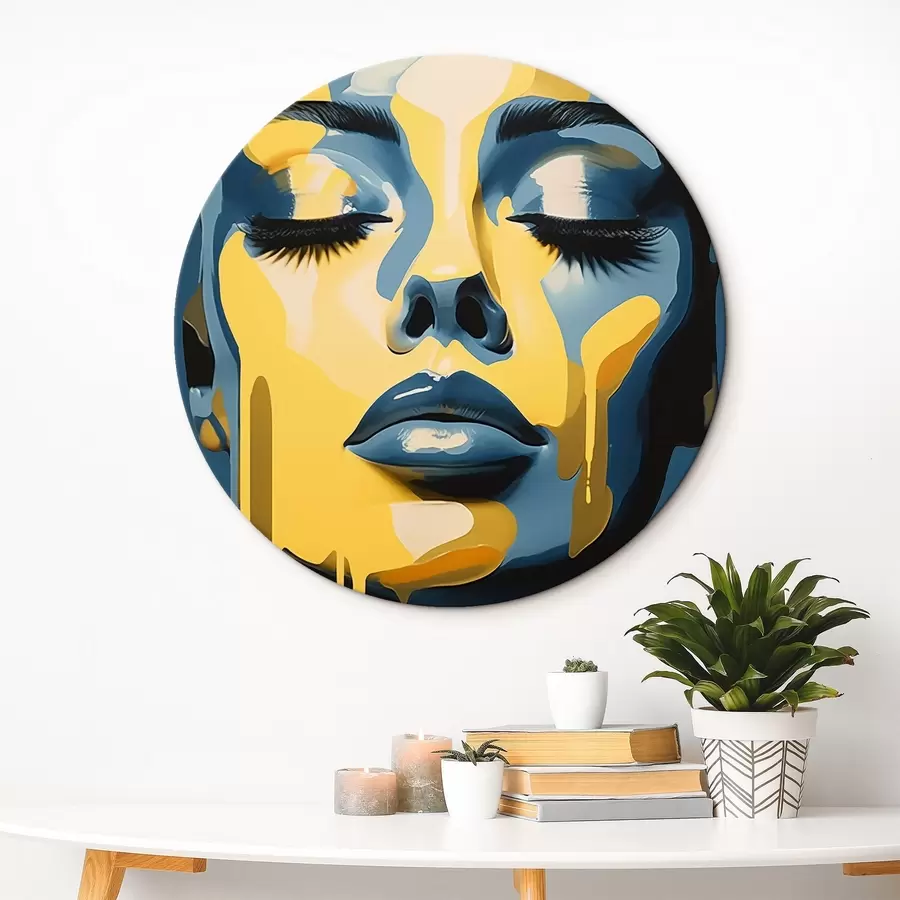 Glezna Sievietes portrets ar aizvērtām acīm r45006