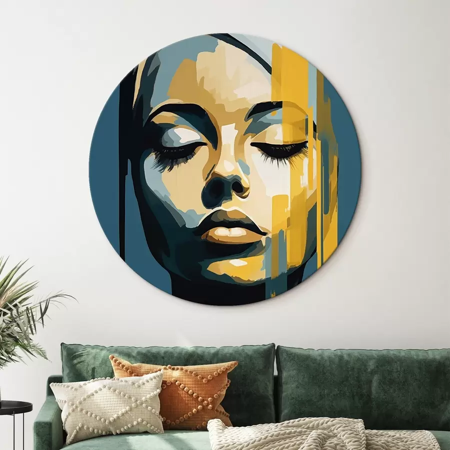 Glezna Sievietes portrets ar aizvērtām acīm r45007