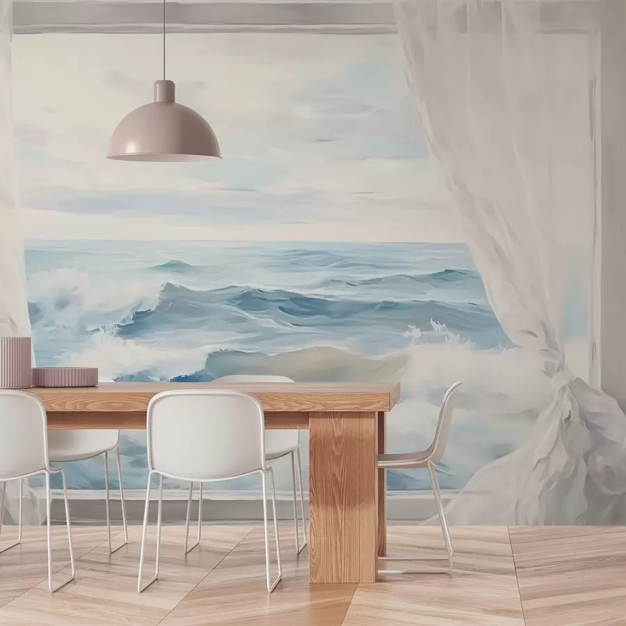 Fototapetes Skats no loga uz jūru w04230