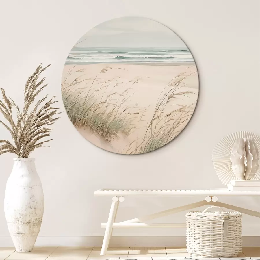 Glezna Zāle smiltīs pie jūras r45019