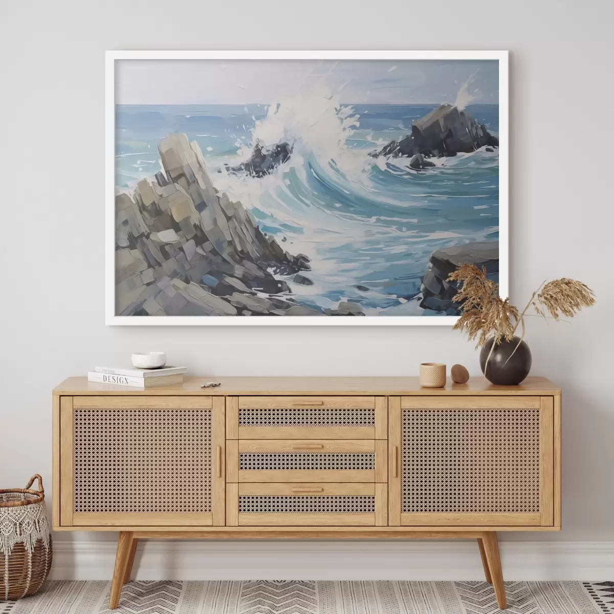 Plakāts Viļņošana akmeņainā krastā f45021