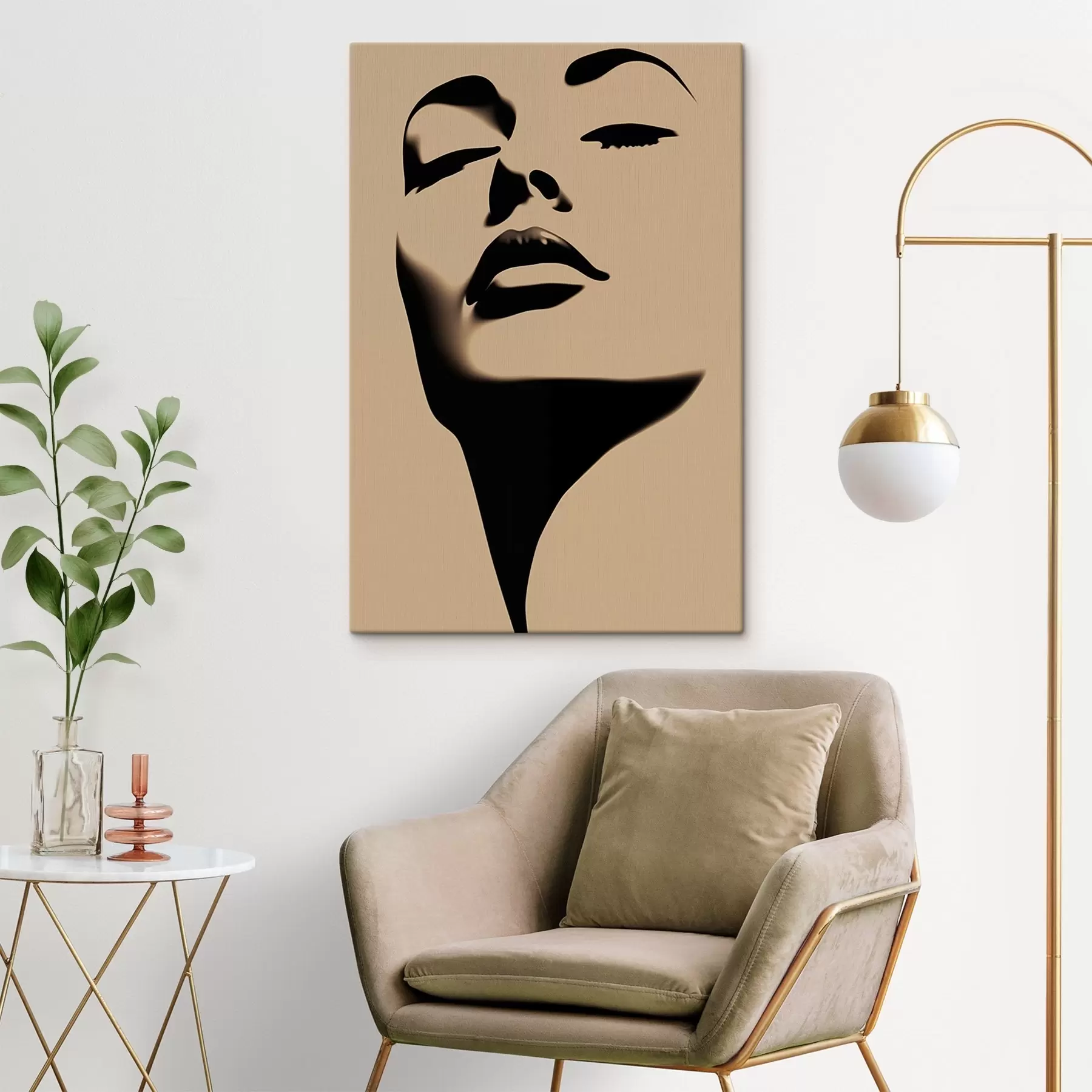 Glezna Sievietes sejas siluets s45071