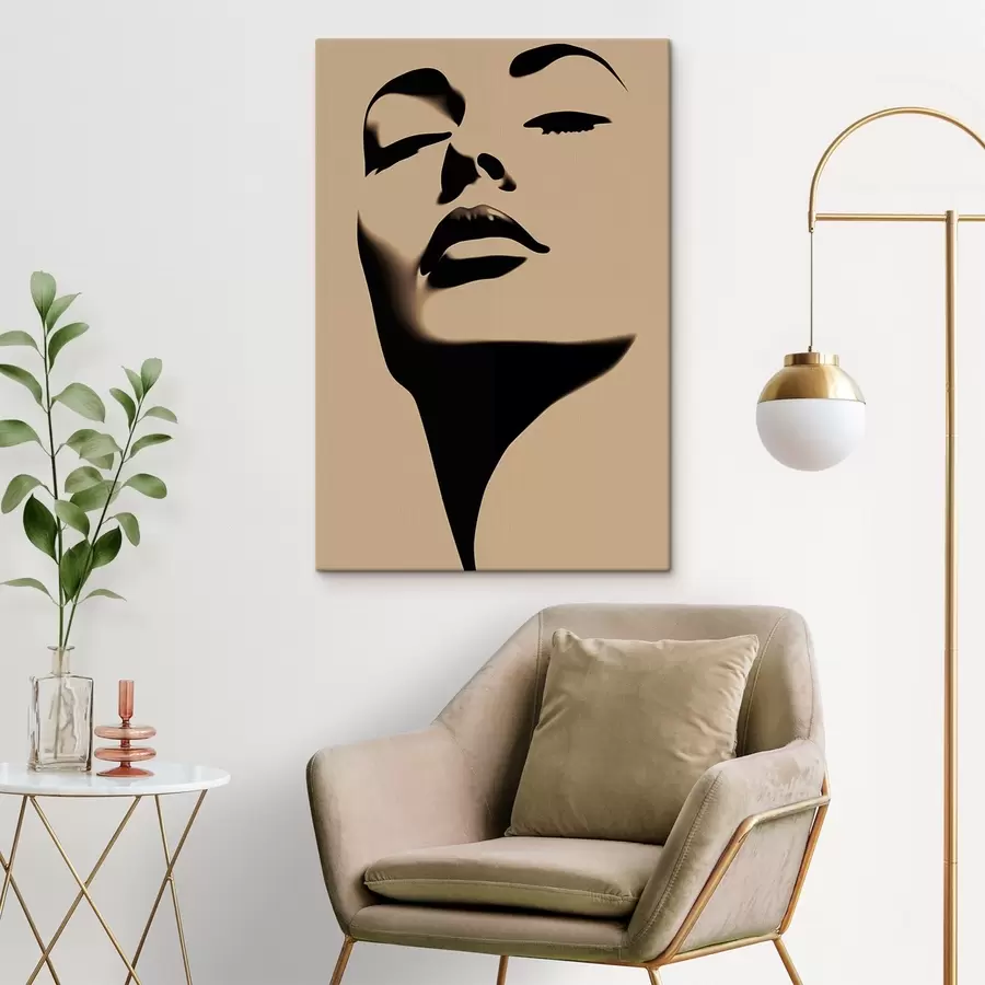 Glezna Sievietes sejas siluets s45071