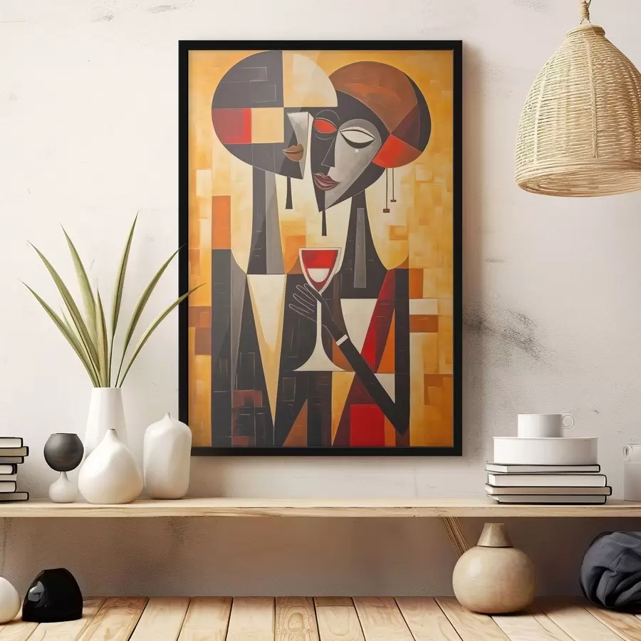 Fototapetes Divi ar kubistisko stiklu f45085