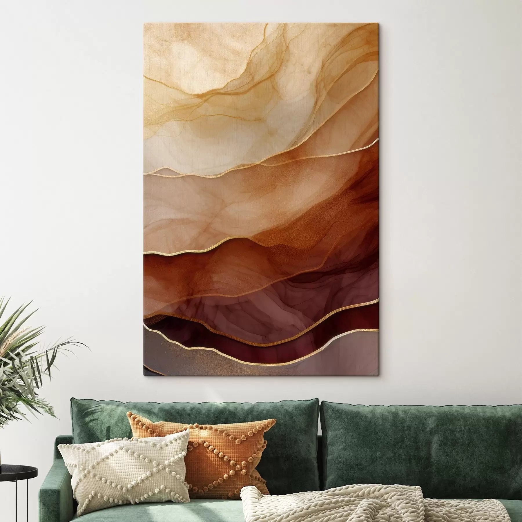 Glezna šķidrums, smiltis, slāņi, minimāls, maigas līnijas, silti toņi, dabiski, kustība s45090