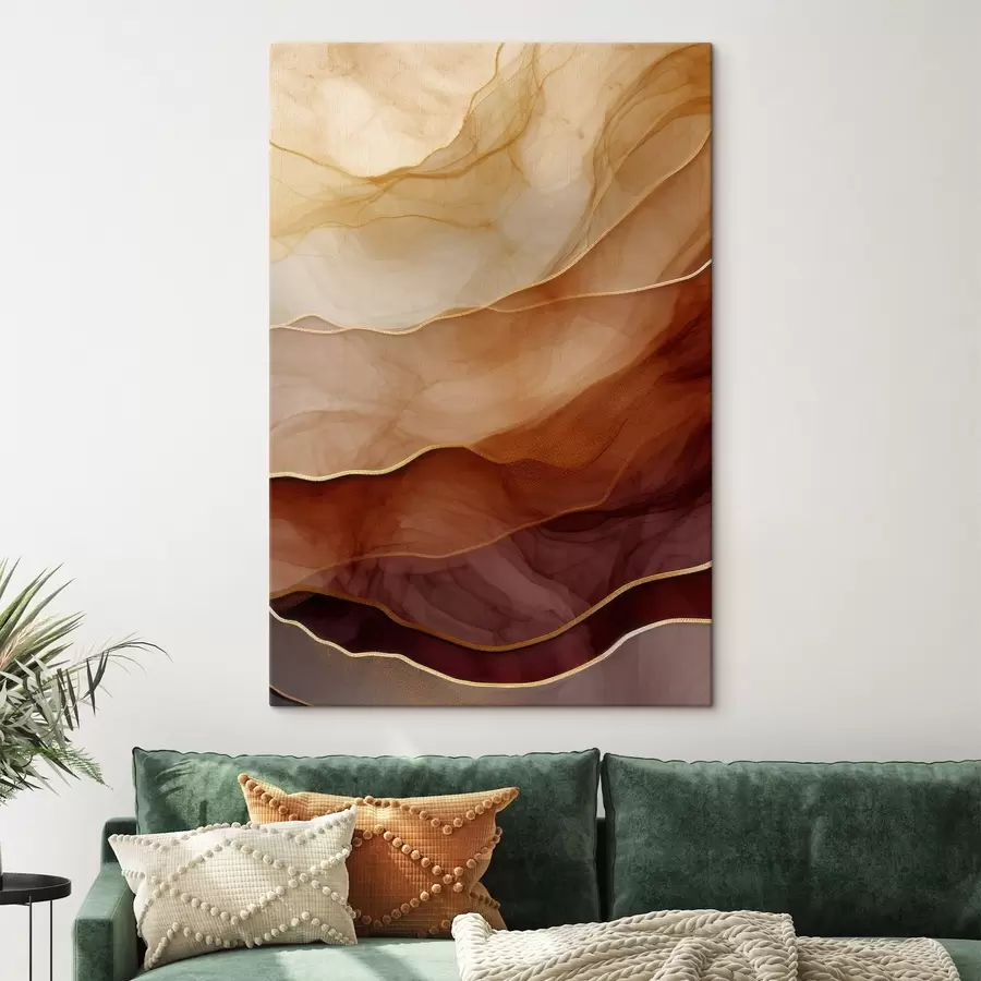 Glezna šķidrums, smiltis, slāņi, minimāls, maigas līnijas, silti toņi, dabiski, kustība s45090