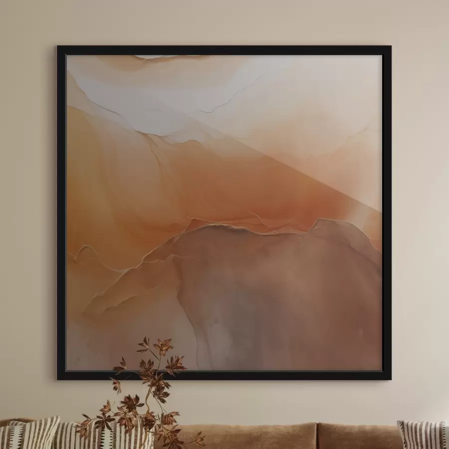 Fototapetes neitrāla abstrakcija, smilšu krāsas, maigas līknes, vizuālā tekstūra, plūsmas efekts f45108