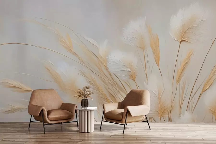 Fototapetes Pampas smaileņu imitācijas glezniecība w04266