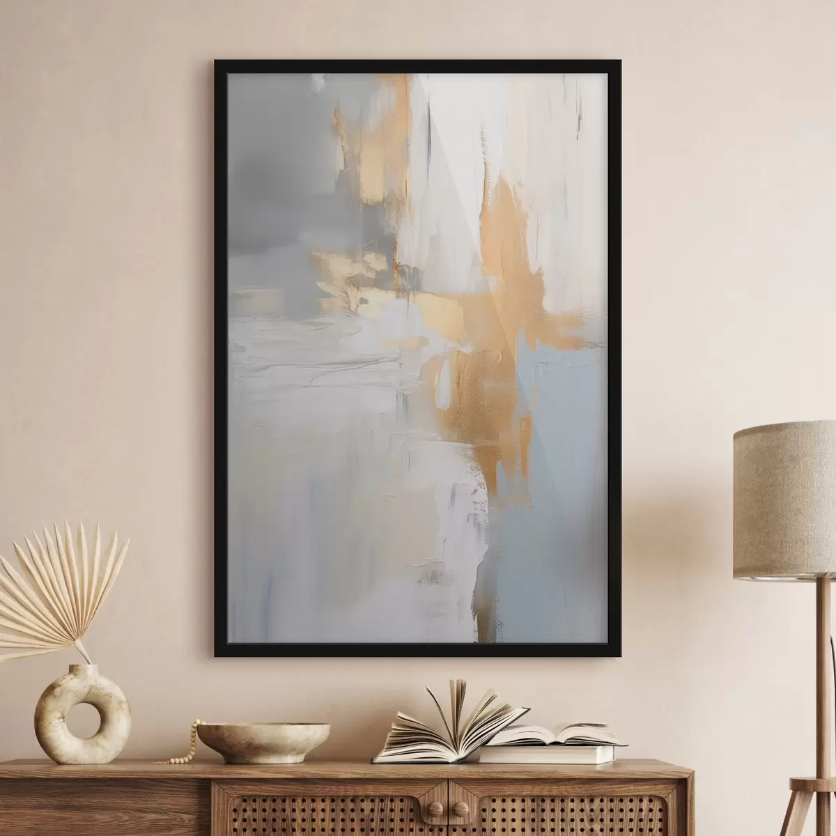 Plakāts Glezniecības imitācija ar abstraktiem triepieniem ar otu f45112