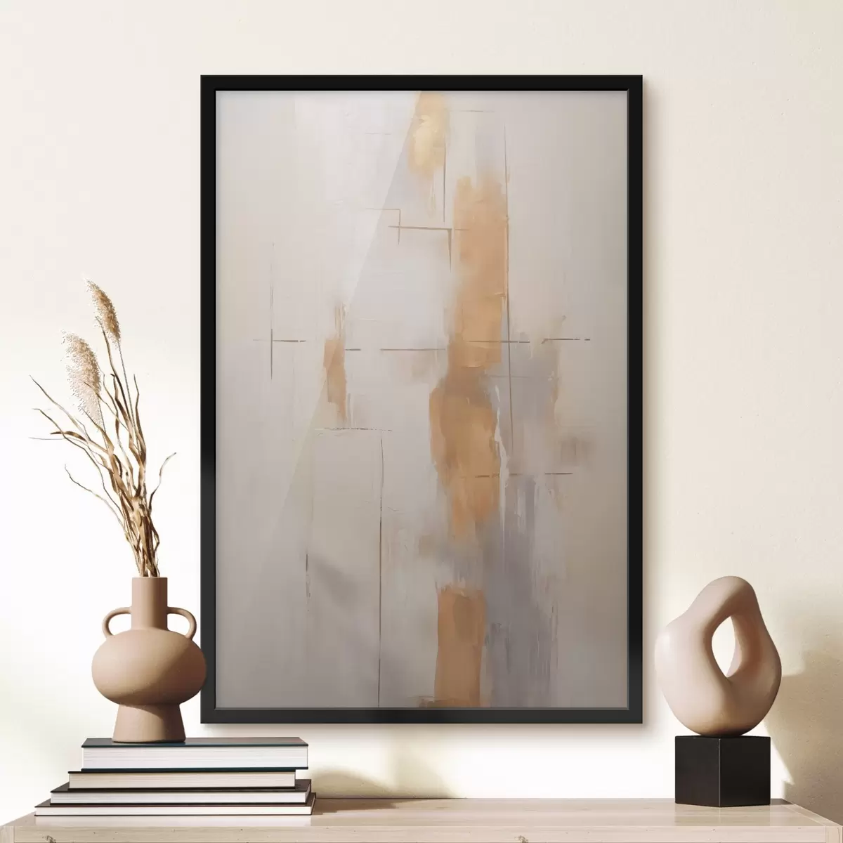 Plakāts Abstraktie triepieni un līnijas f45113