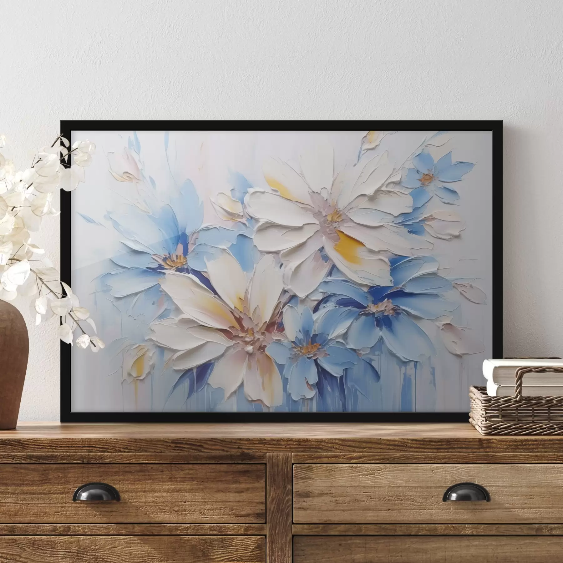 Fototapetes Ziedi abstraktā imitācija otas triepieniem f45115