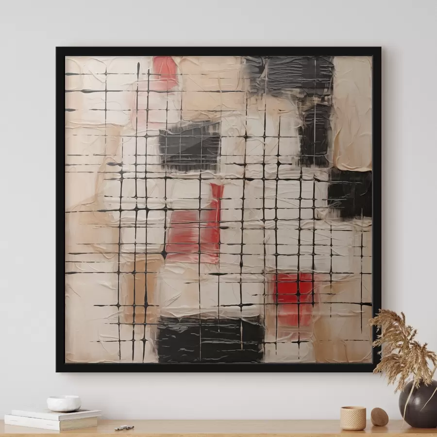 Fototapetes Abstrakcija ar līnijām un otas triepienu imitāciju f45122