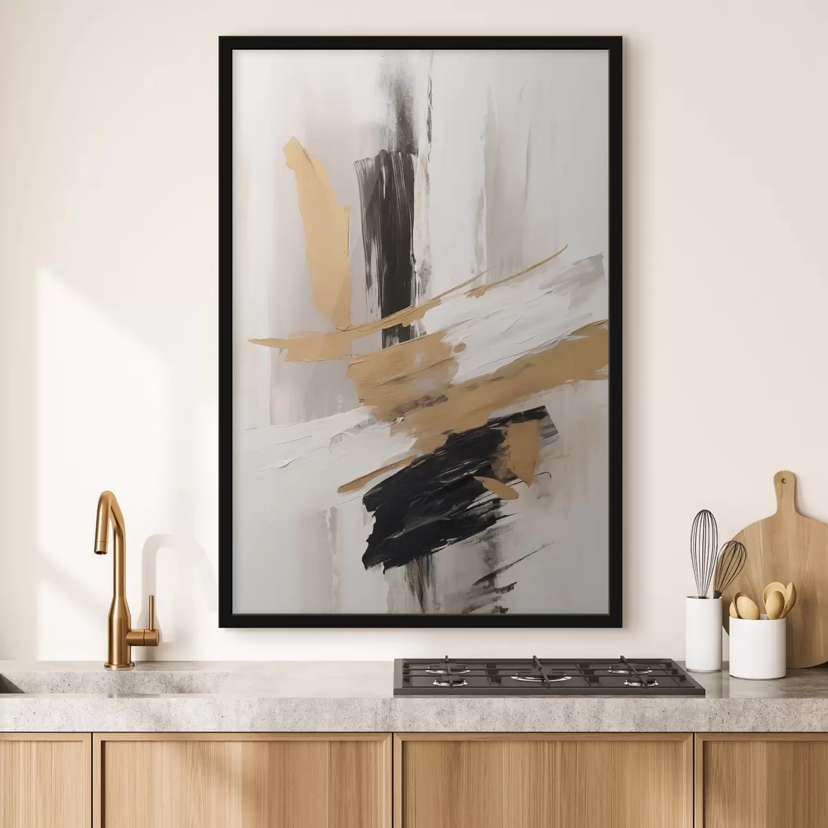 Plakāts Mūsdienu abstrakcija, kas imitē otas triepienus f45127