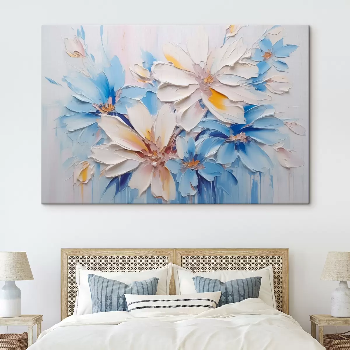 Glezna Ziedi abstraktā imitācija otas triepieniem s45115