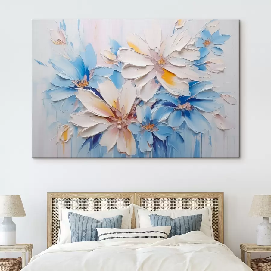 Glezna Ziedi abstraktā imitācija otas triepieniem s45115