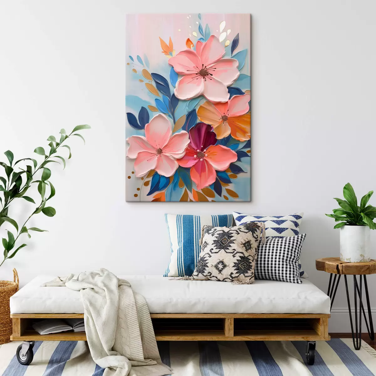 Glezna Abstraktie krāsaini ziedi s45064