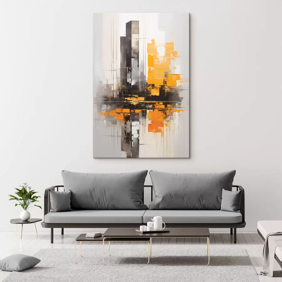 Glezna Abstrakcija ar debesskrāpjiem s45162